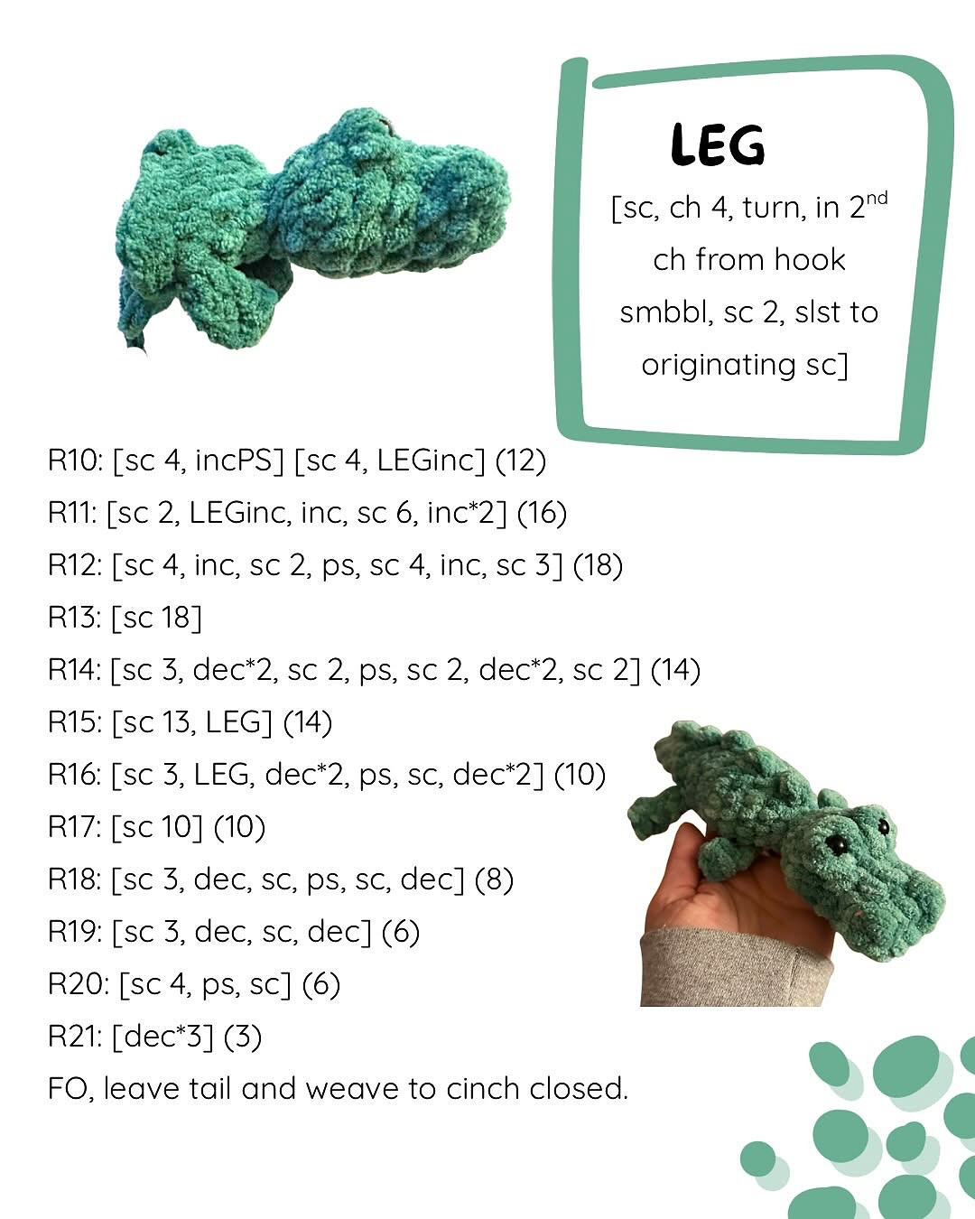 Crochet Your Own Adorable Sally Gator Plushie with This Free Pattern