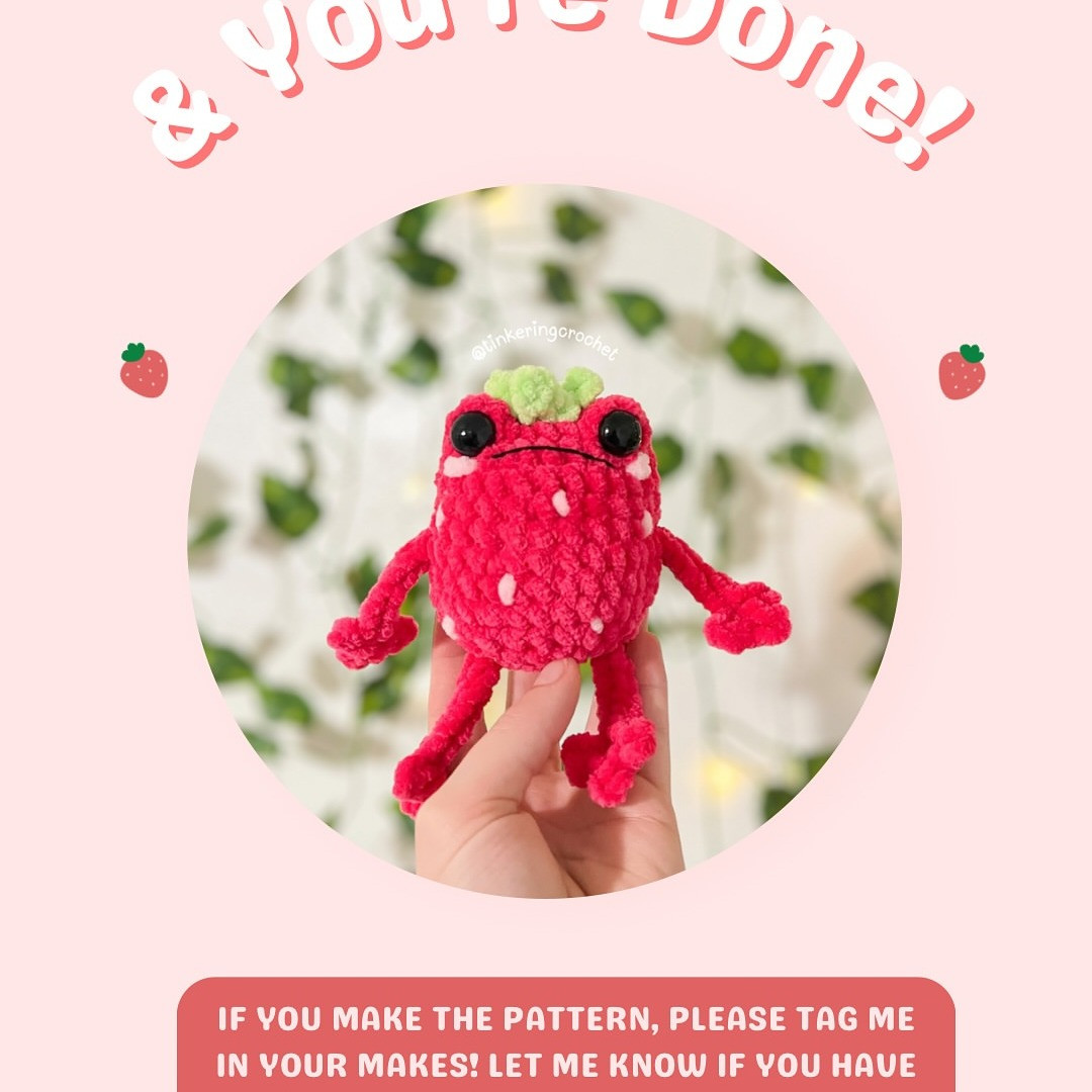 Crochet Your Own Adorable Strawberry Frog Plushie Pattern