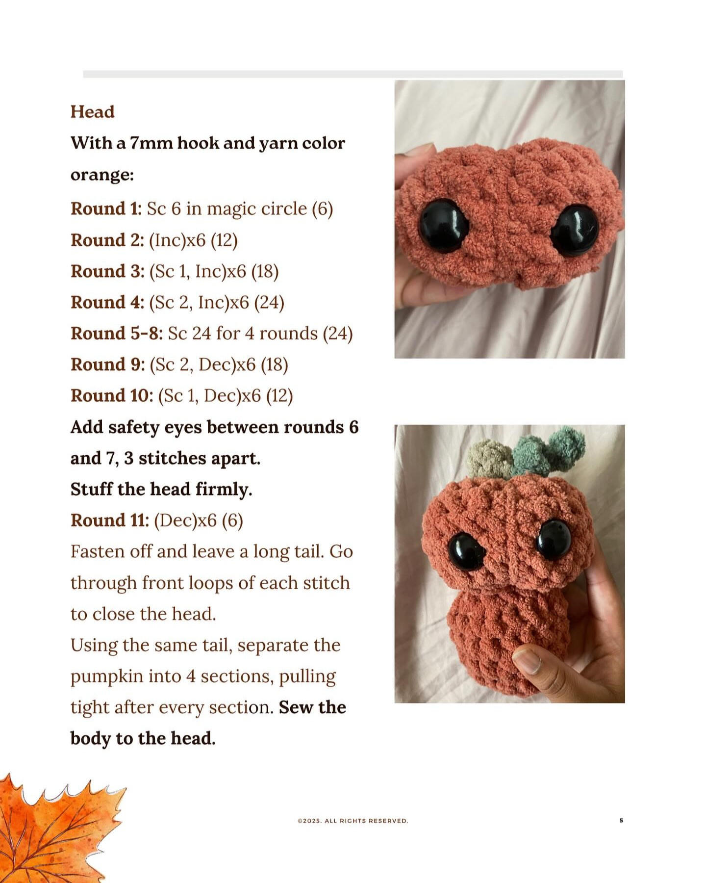 Crochet Your Own Andrew the Adorable Baby Pumpkin Plush