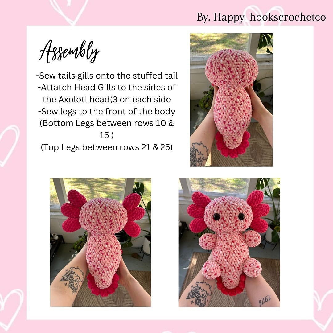 Crochet Your Own Cute Axolotl with This Free Pattern