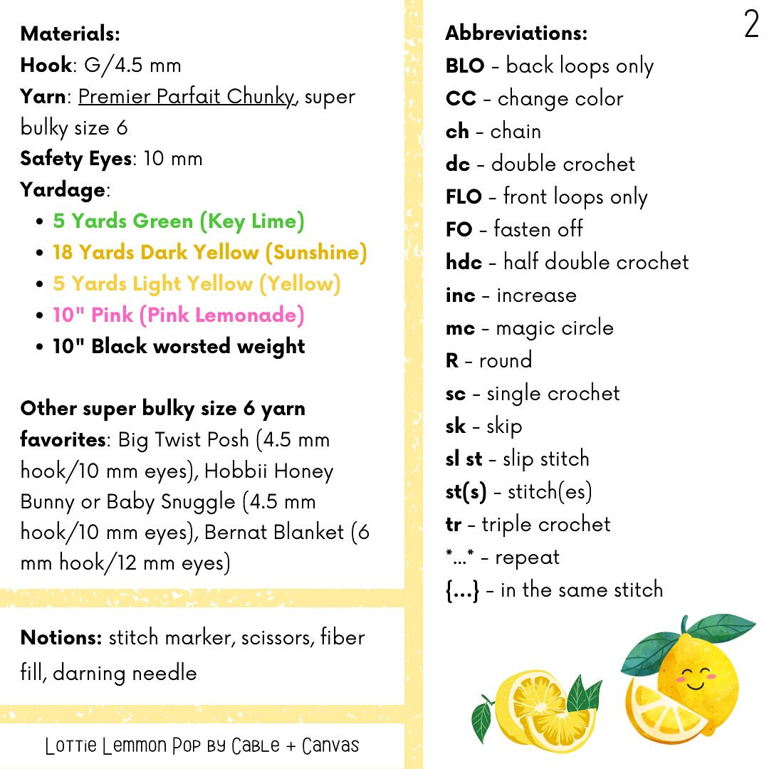 Crochet Your Own Cute Little Lemon Amigurumi Pattern