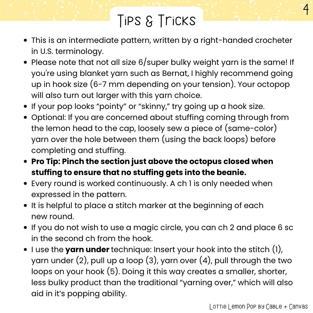 Crochet Your Own Cute Little Lemon Amigurumi Pattern