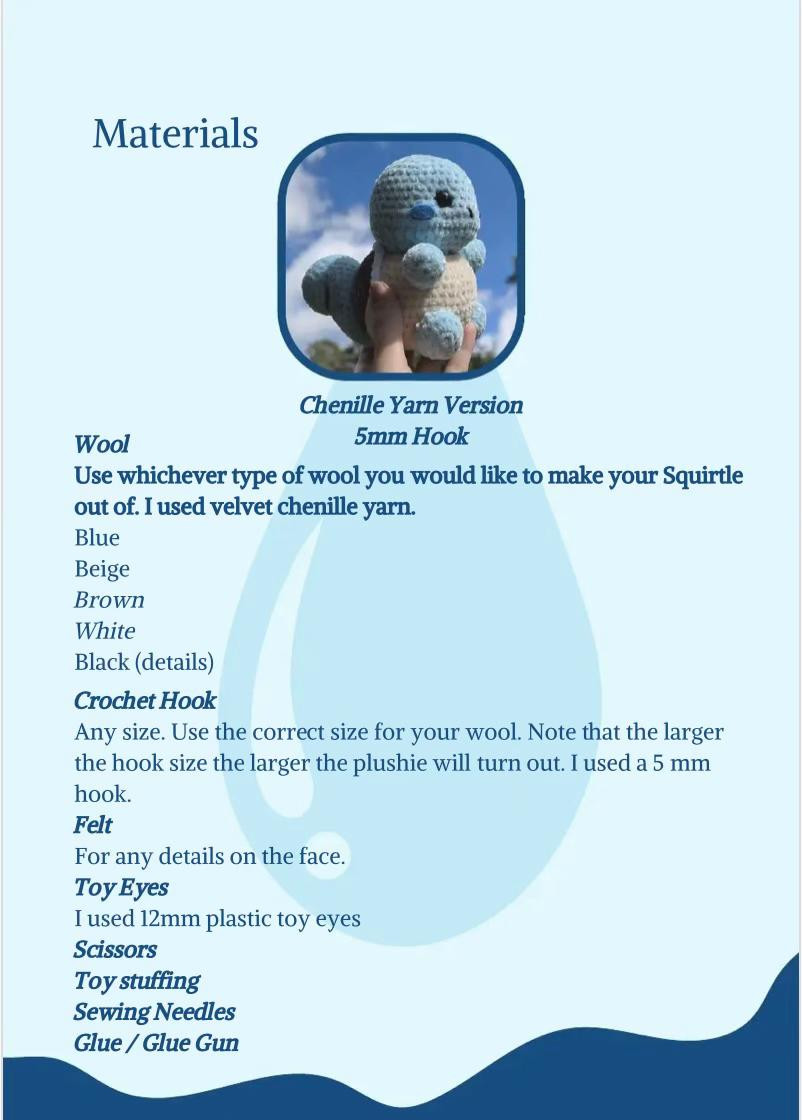 Crochet Your Own Cute Squirtle with This Free Pattern