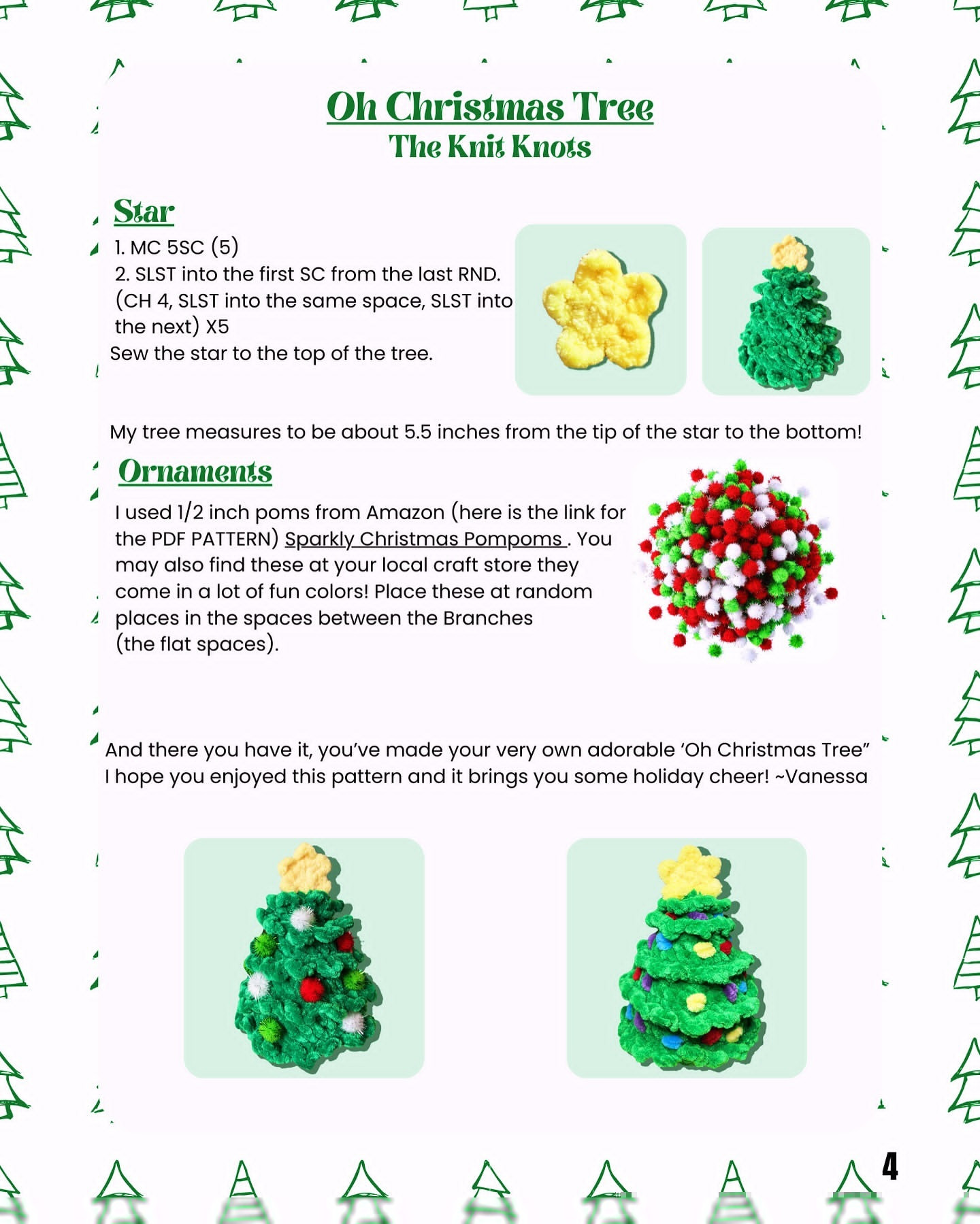 Crochet Your Own Festive Christmas Tree Decorations Pattern