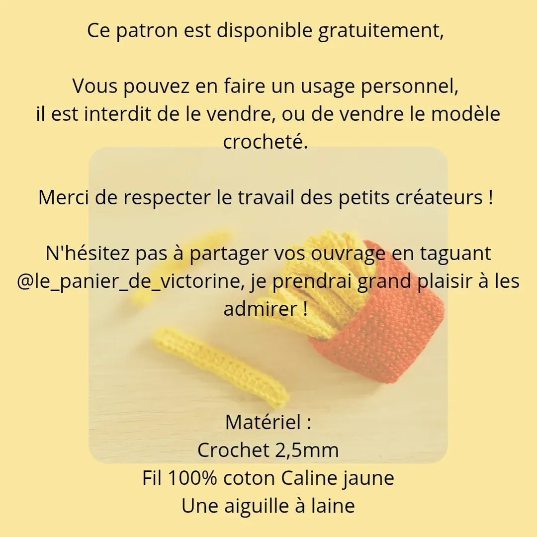 Crochet Your Own French Fries with This Free Pattern