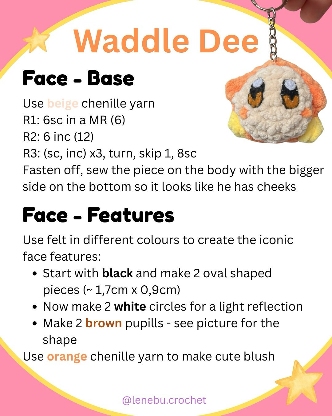 Crochet Your Own Kirby and Waddle Dee Keychains Today!