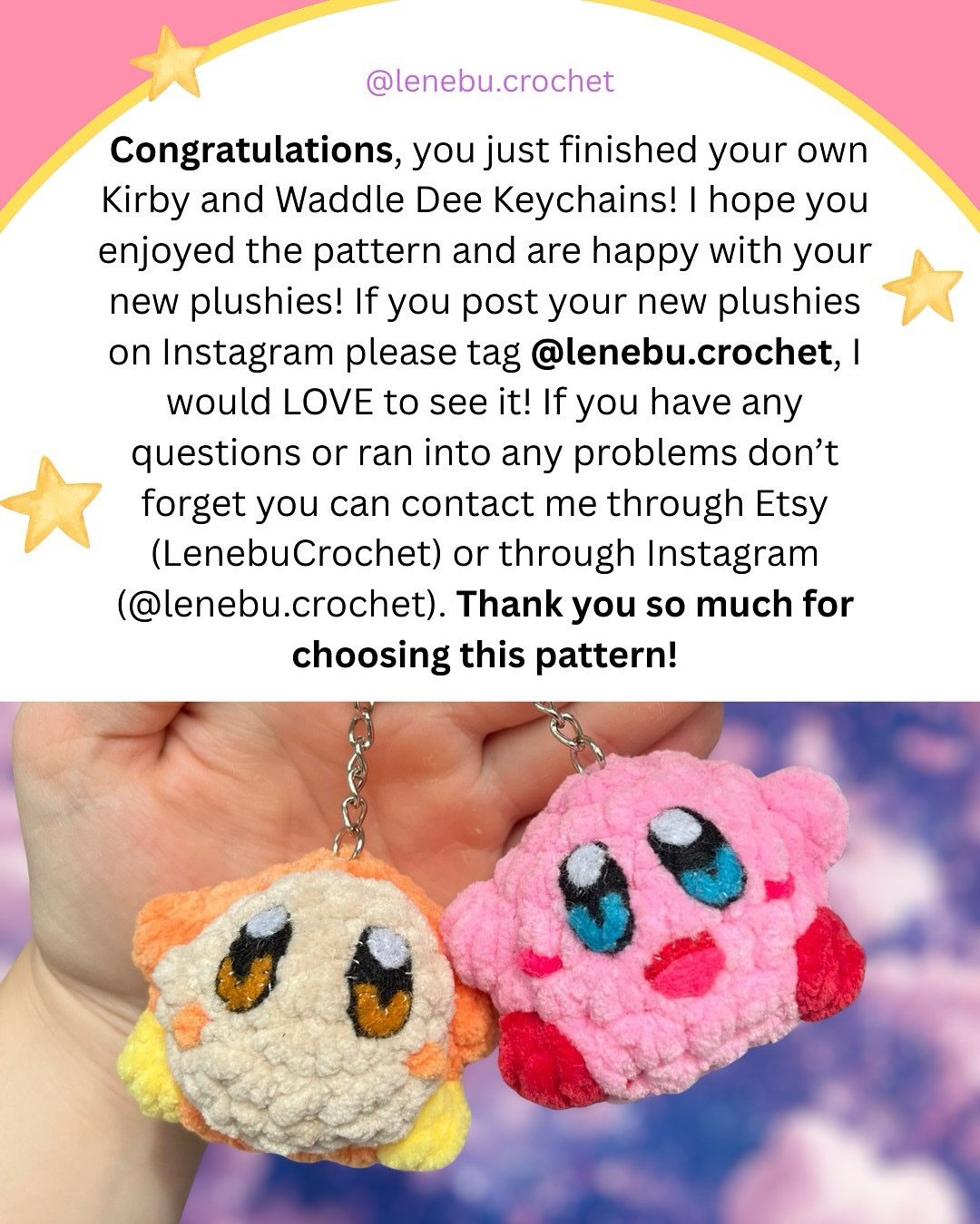 Crochet Your Own Kirby and Waddle Dee Keychains Today!