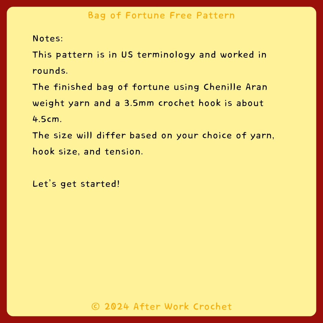 Crochet Your Own Lucky Fortune Bag Keychain Pattern