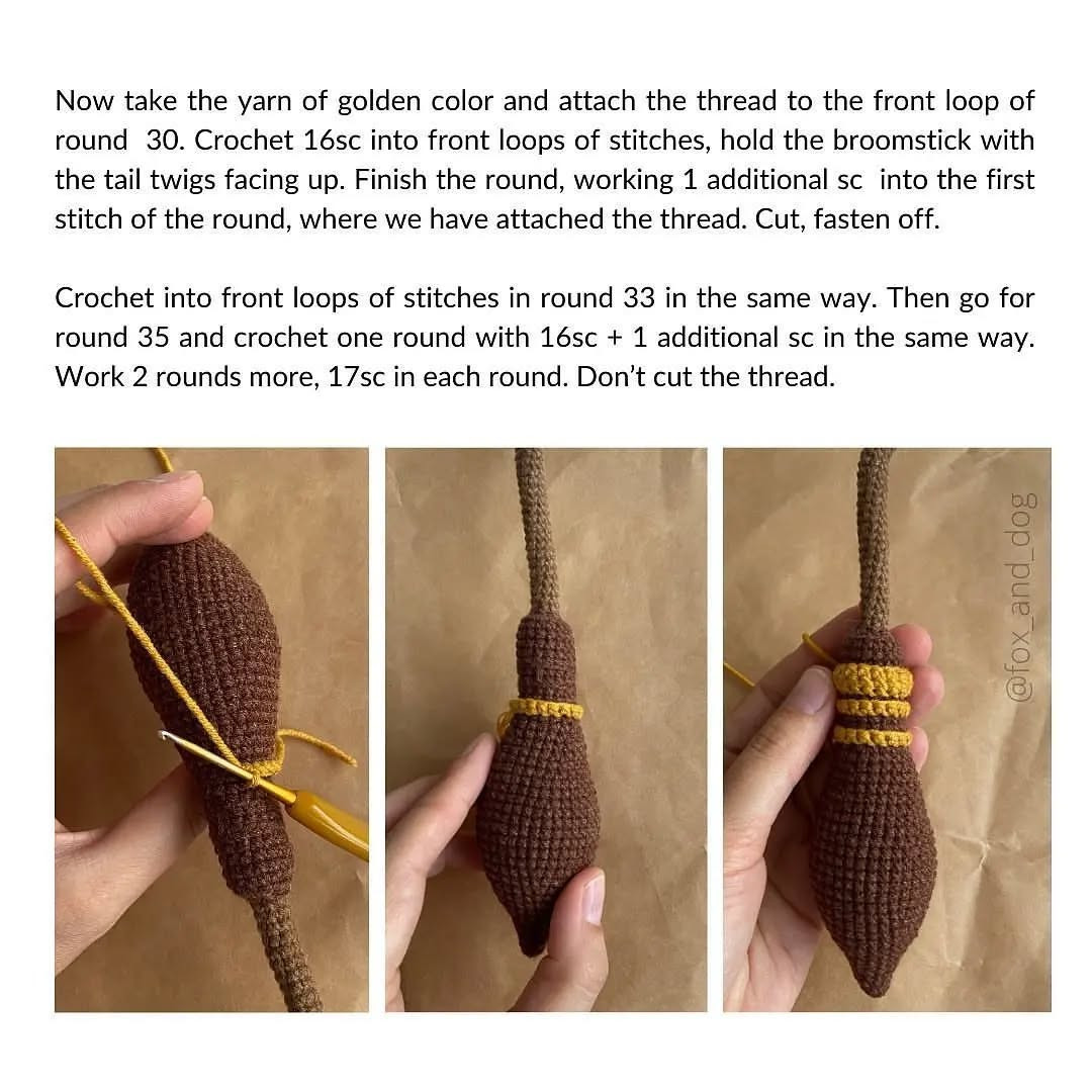 Crochet Your Own Magical Broomstick with This Free Pattern