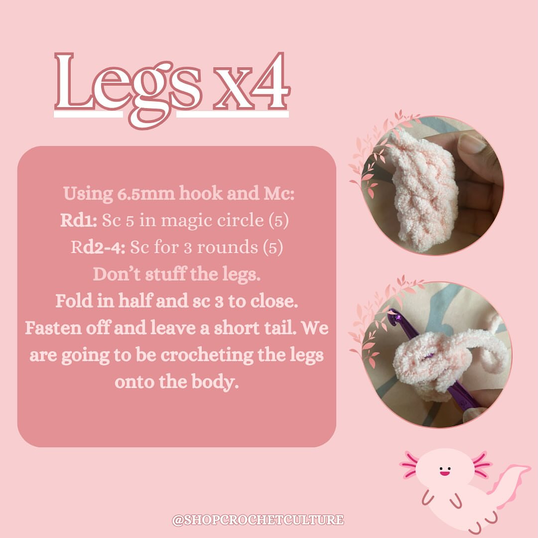 Crochet Your Own Meera the Axolotl with Free Pattern