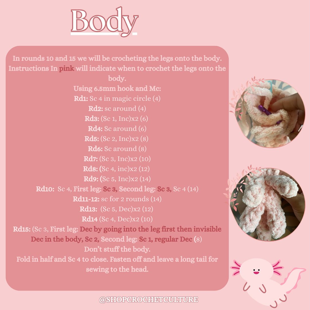 Crochet Your Own Meera the Axolotl with Free Pattern