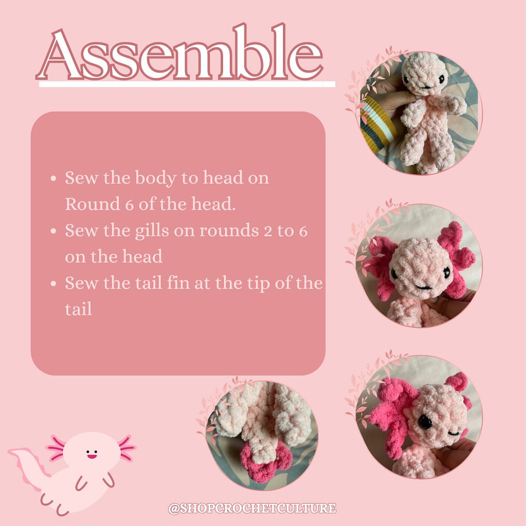 Crochet Your Own Meera the Axolotl with Free Pattern