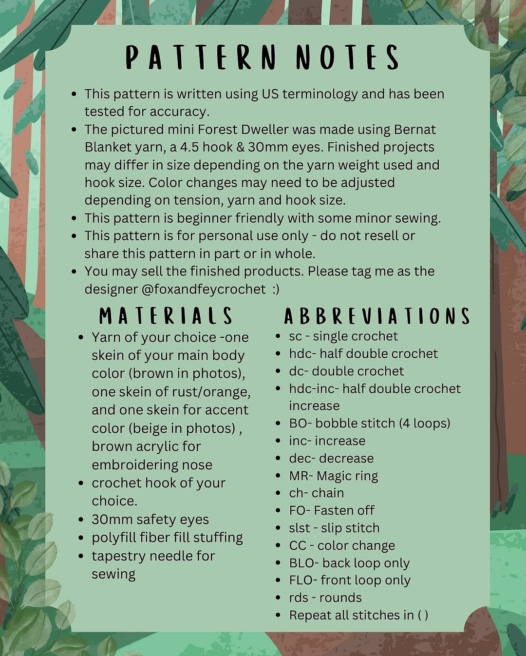 Crochet Your Own Mini Forest Dweller with This Free Pattern