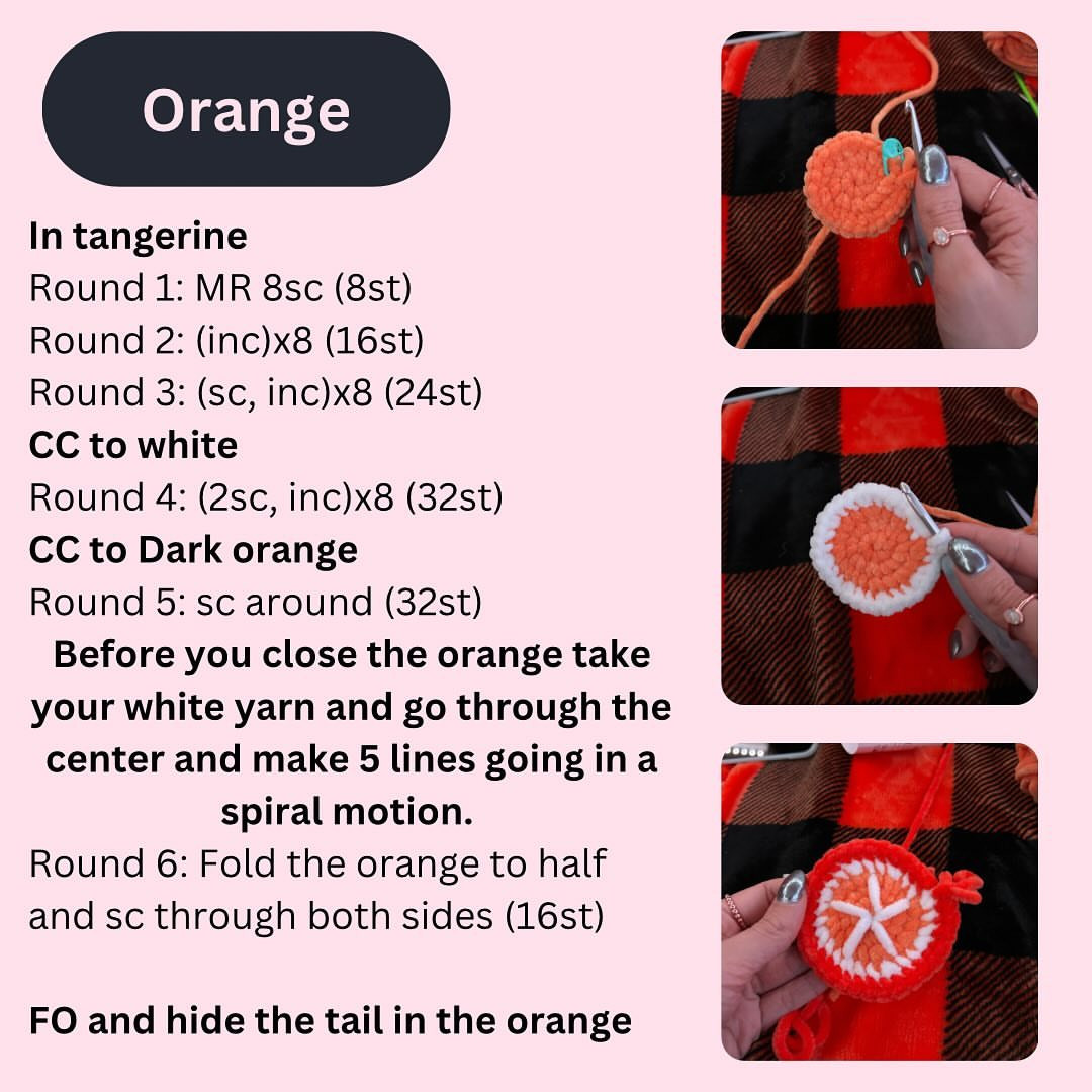 Crochet Your Own Orange Keychain with Free Pattern