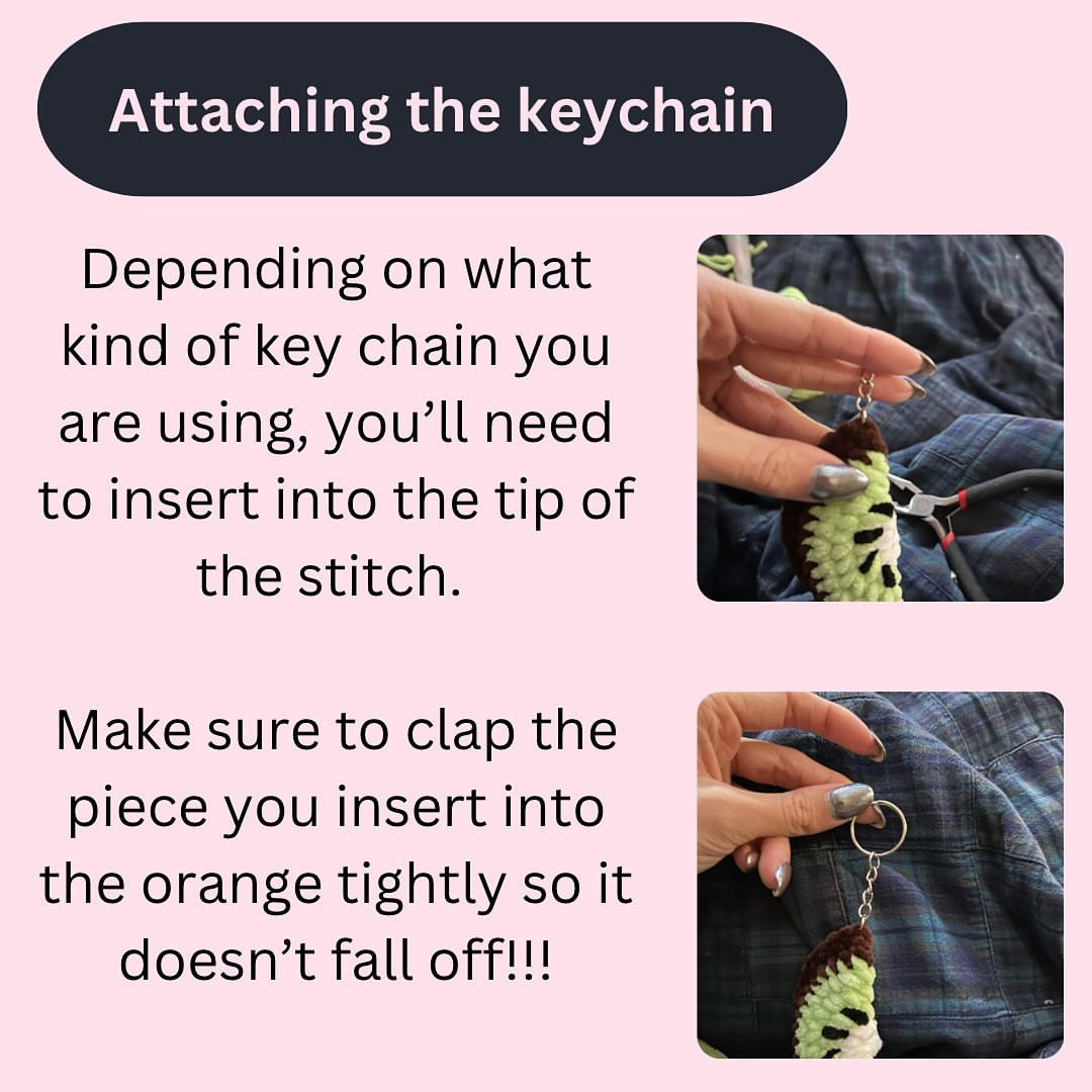 Crochet Your Own Orange Keychain with Free Pattern