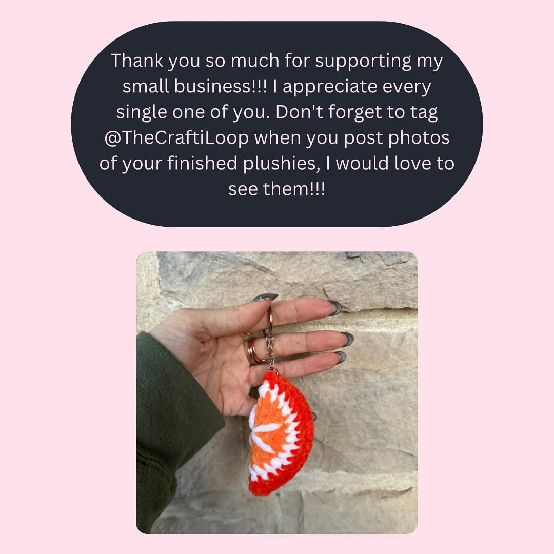 Crochet Your Own Orange Keychain with Free Pattern