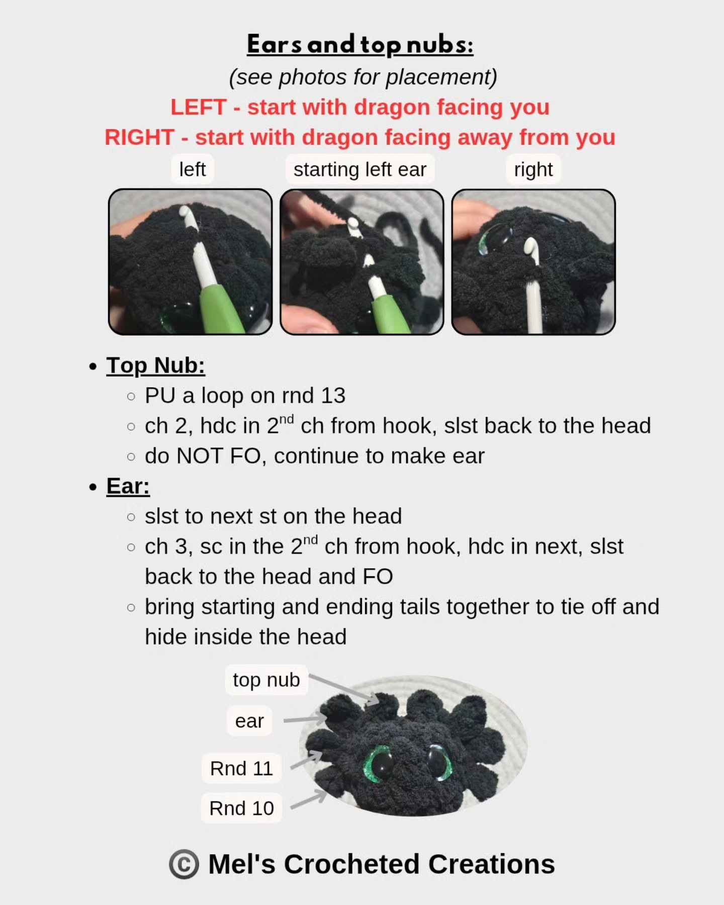 Crochet Your Own Pocket Dragon: Night Fury MOD Pattern