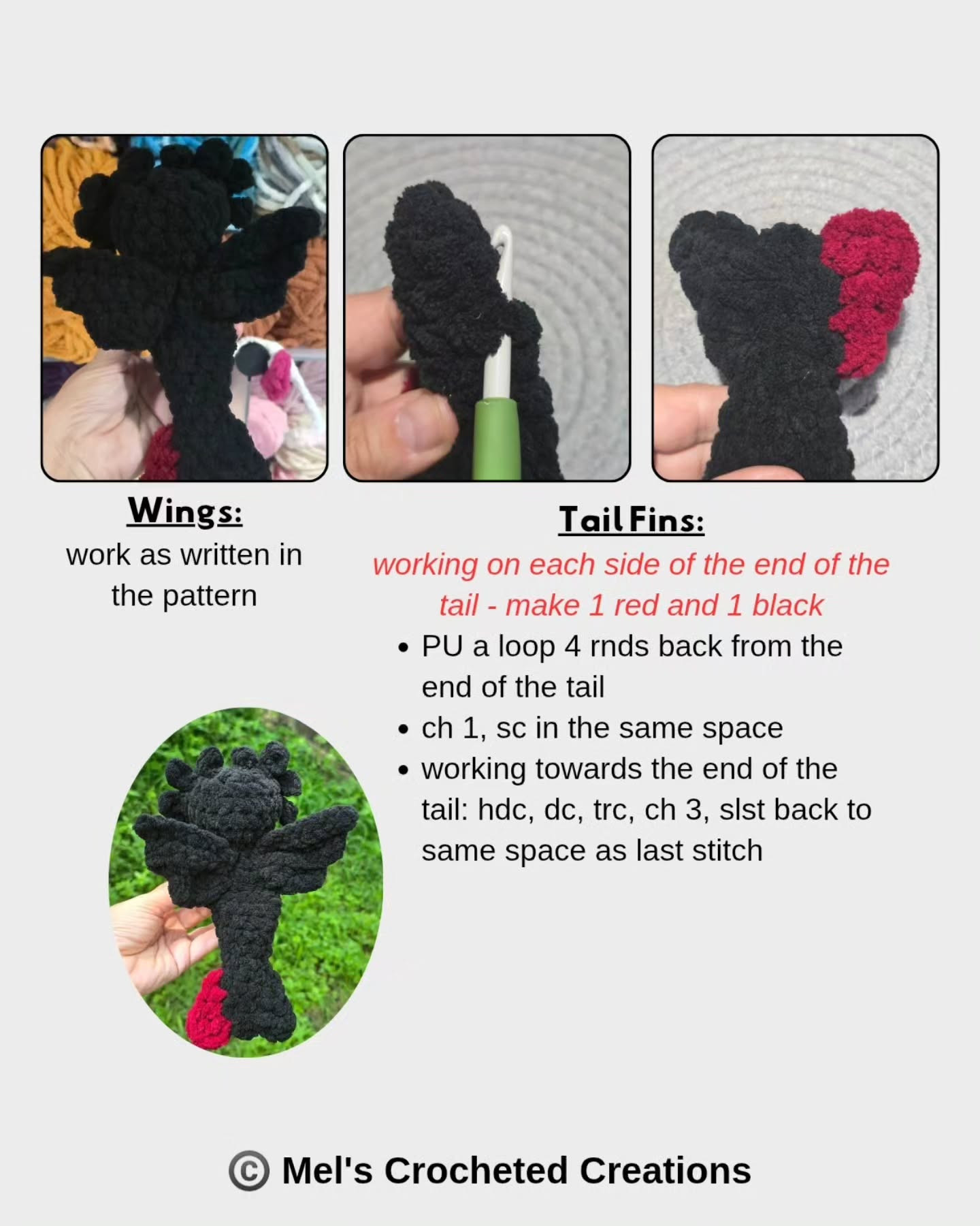 Crochet Your Own Pocket Dragon: Night Fury MOD Pattern