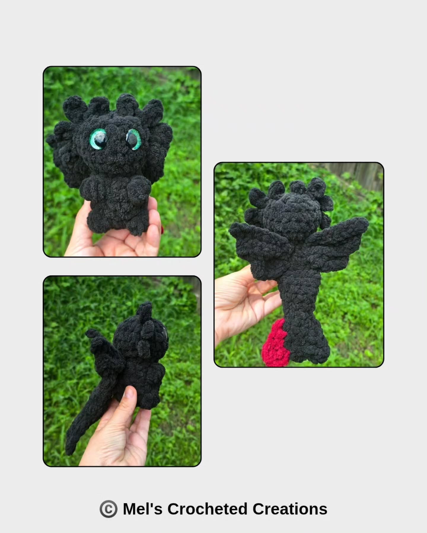 Crochet Your Own Pocket Dragon: Night Fury MOD Pattern