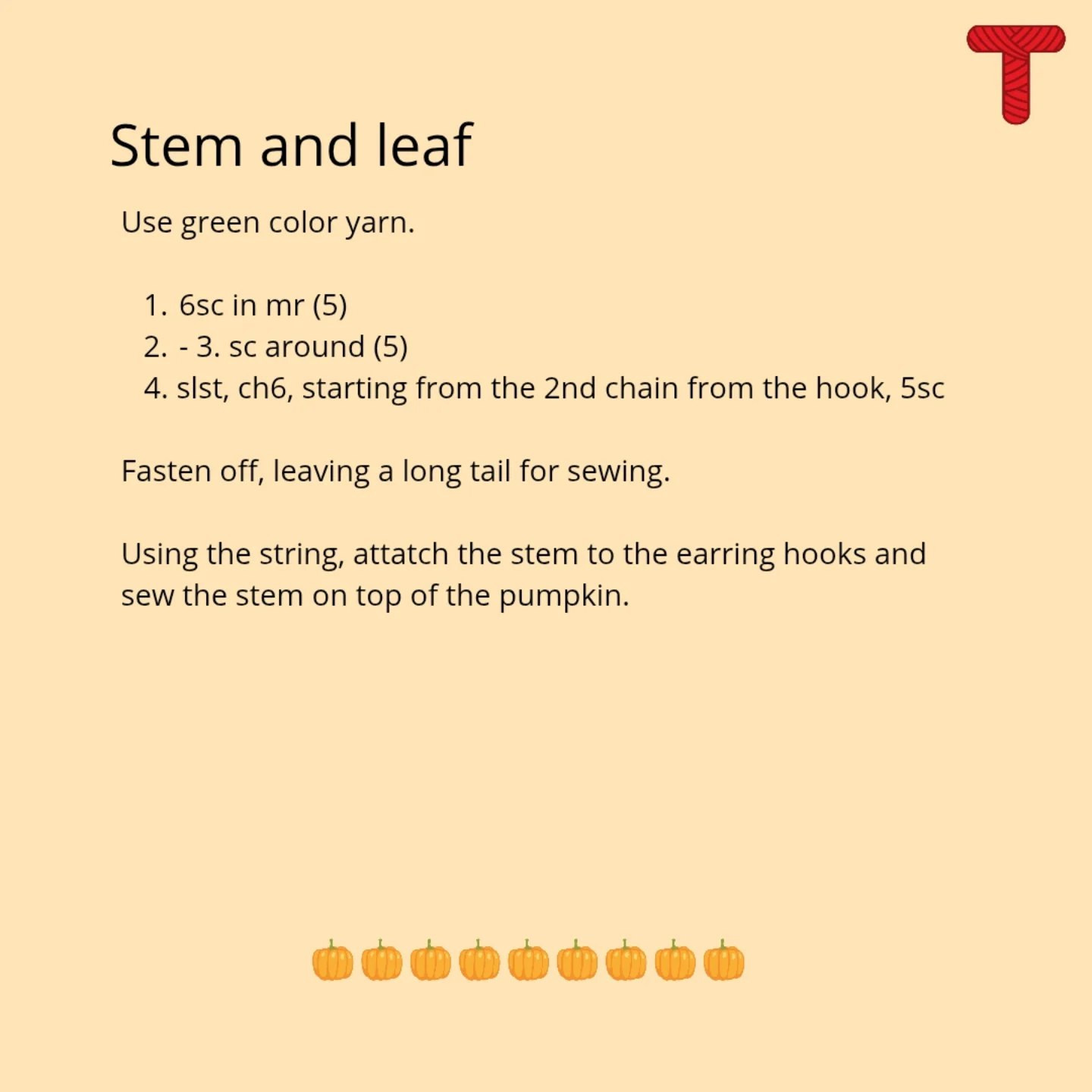 Crochet Your Own Pumpkin Earrings - Free Pattern