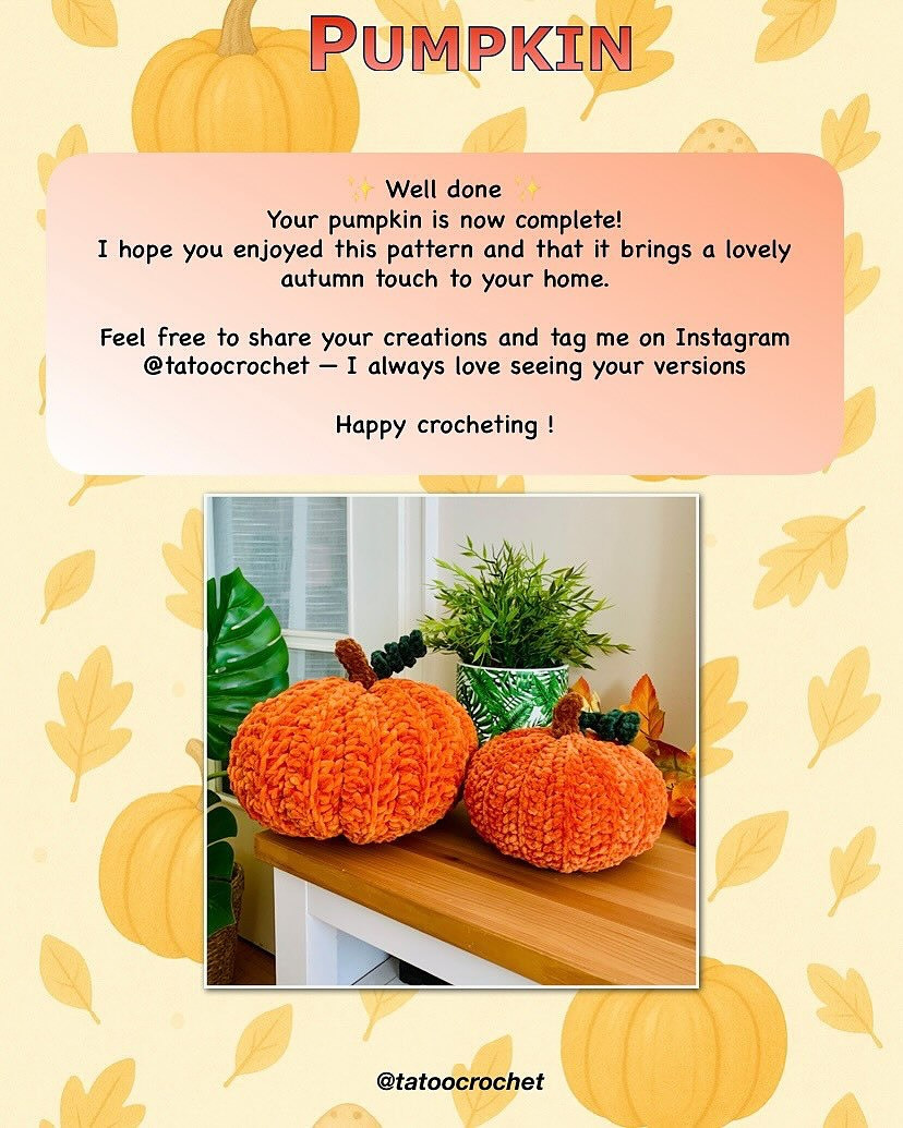 Crochet Your Own Pumpkin with This Free Pattern by TatooCrochet