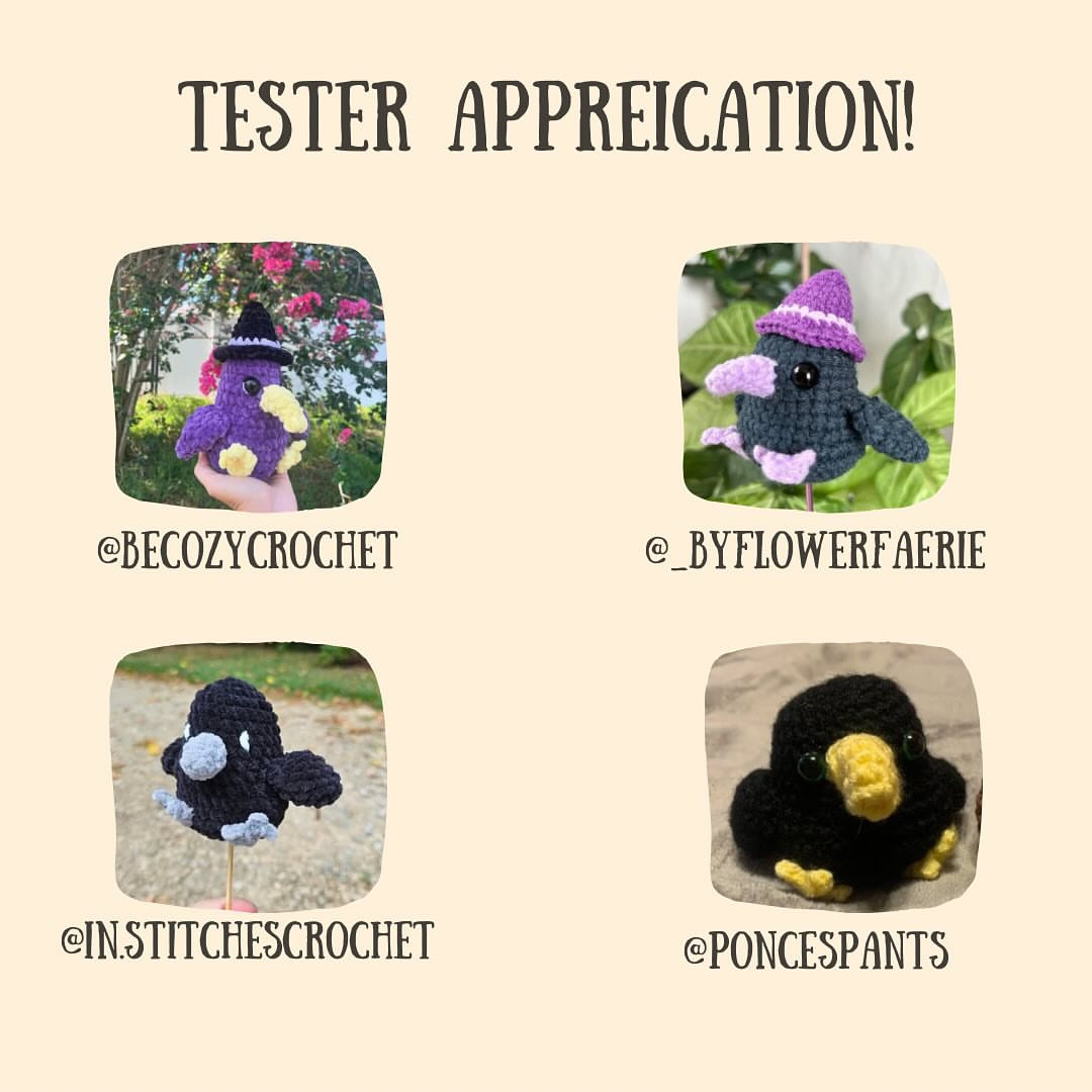 Crochet Your Own Raven Spud Mod with Free Pattern