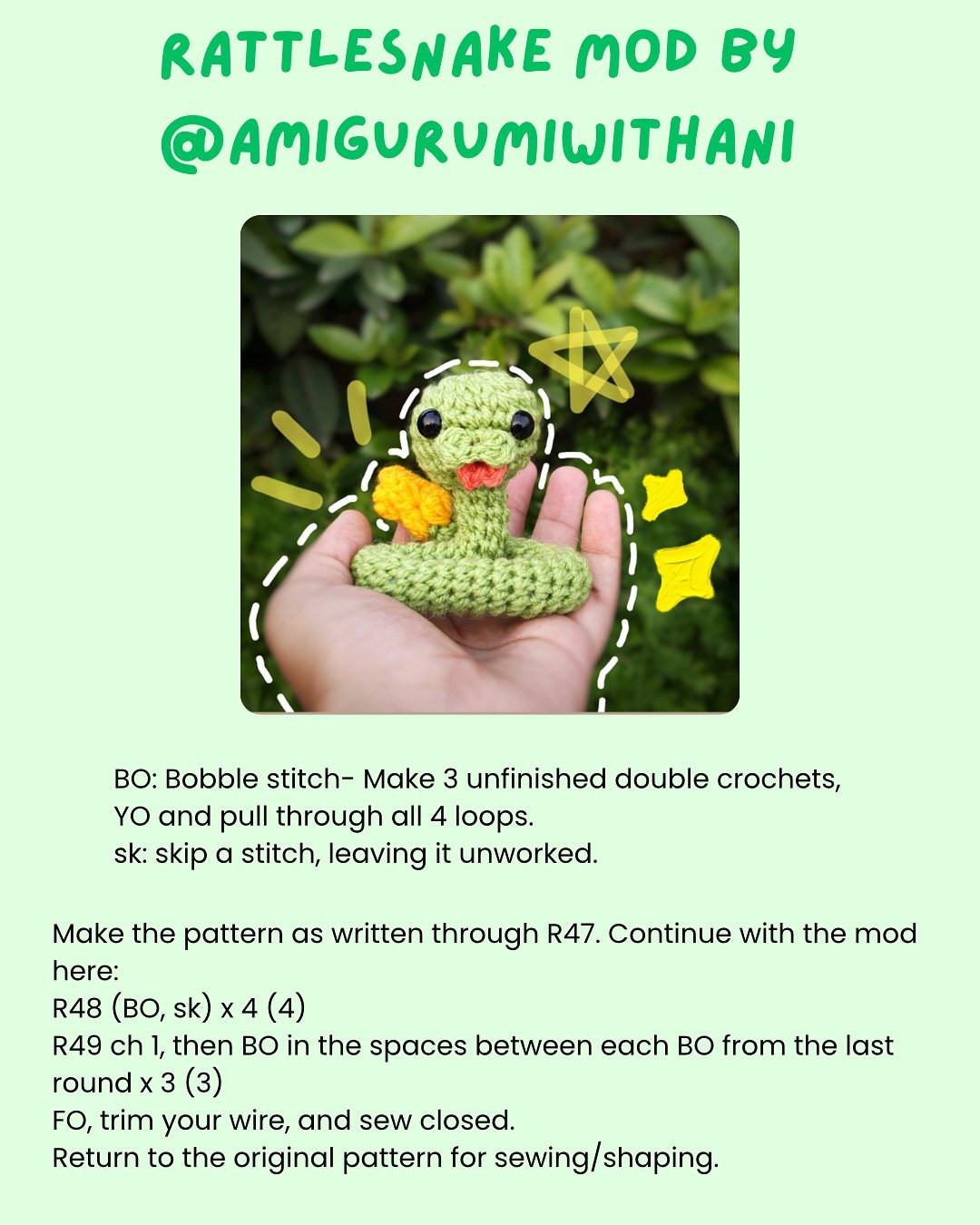 Crochet Your Own Sasha the Snake with Free Pattern