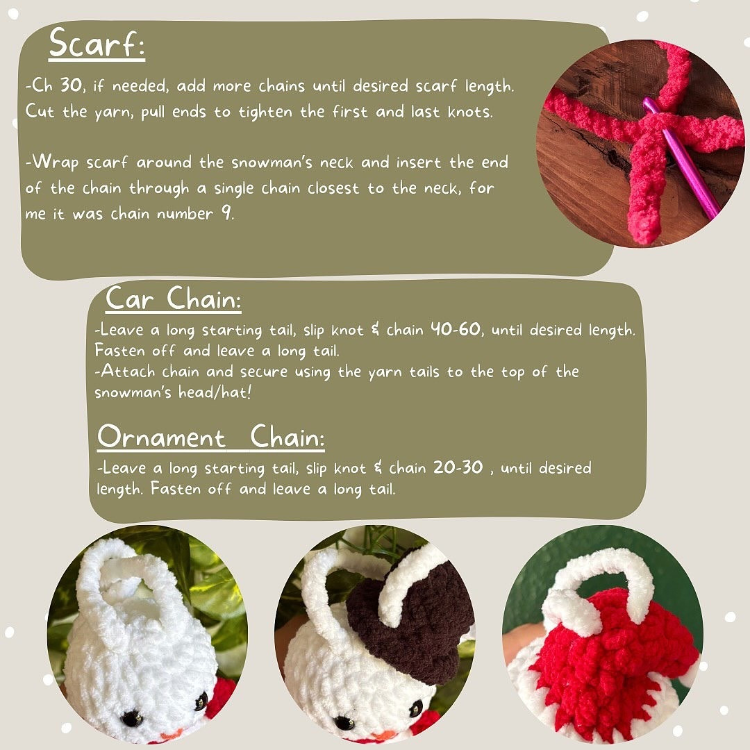 Crochet Your Own Snowman Car Hanger with This Free Pattern