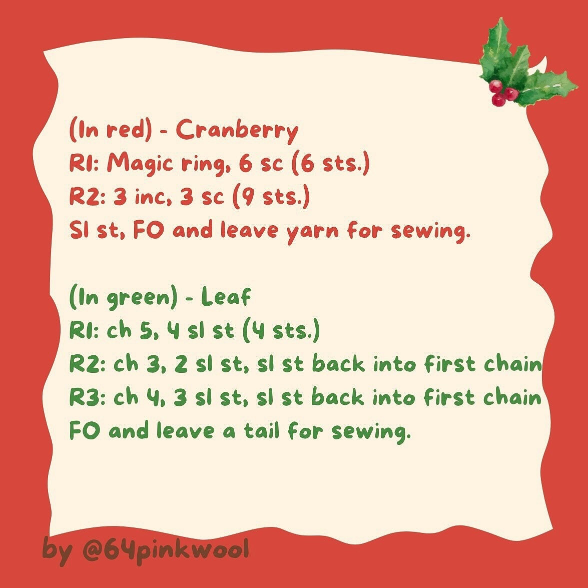 Crochet Yule Log Pattern - Festive Holiday Decoration Tutorial