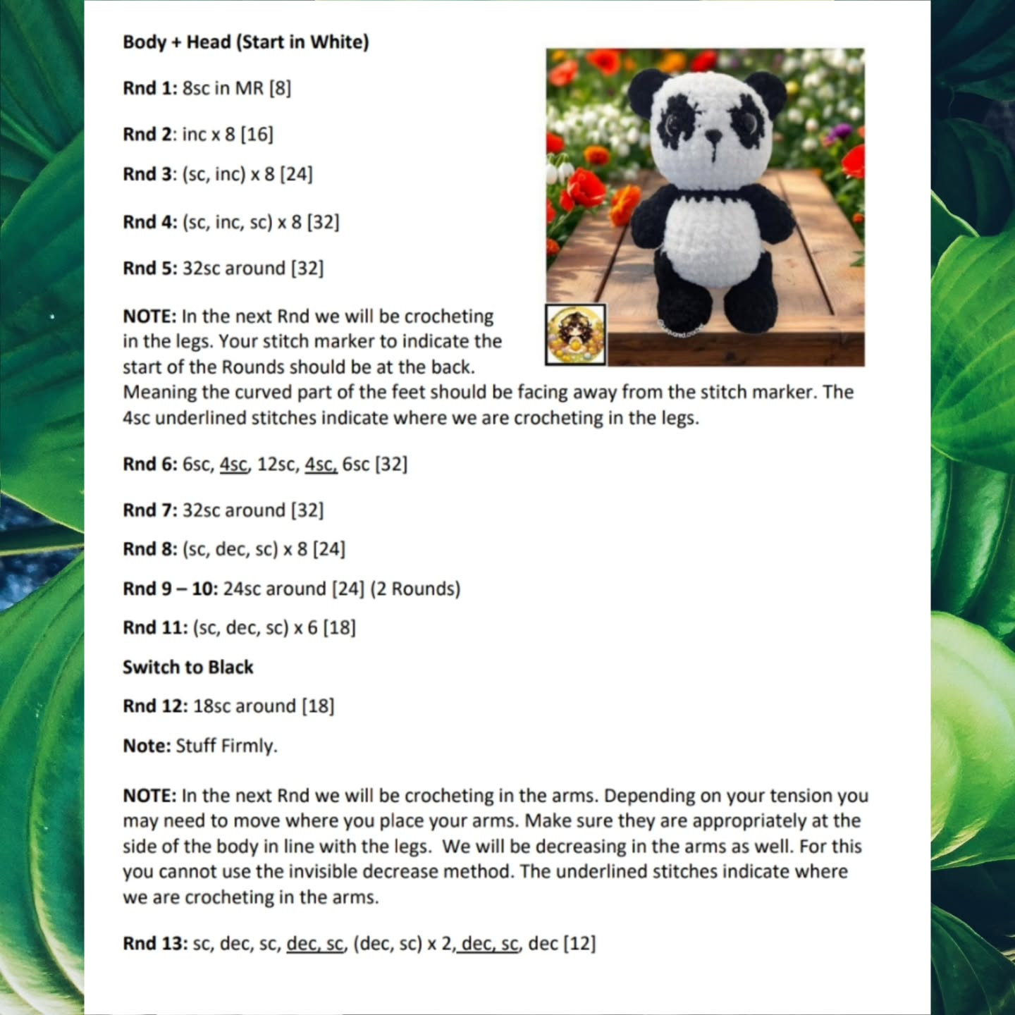 Cuddly Crochet Panda: Soft and Snuggly Companion