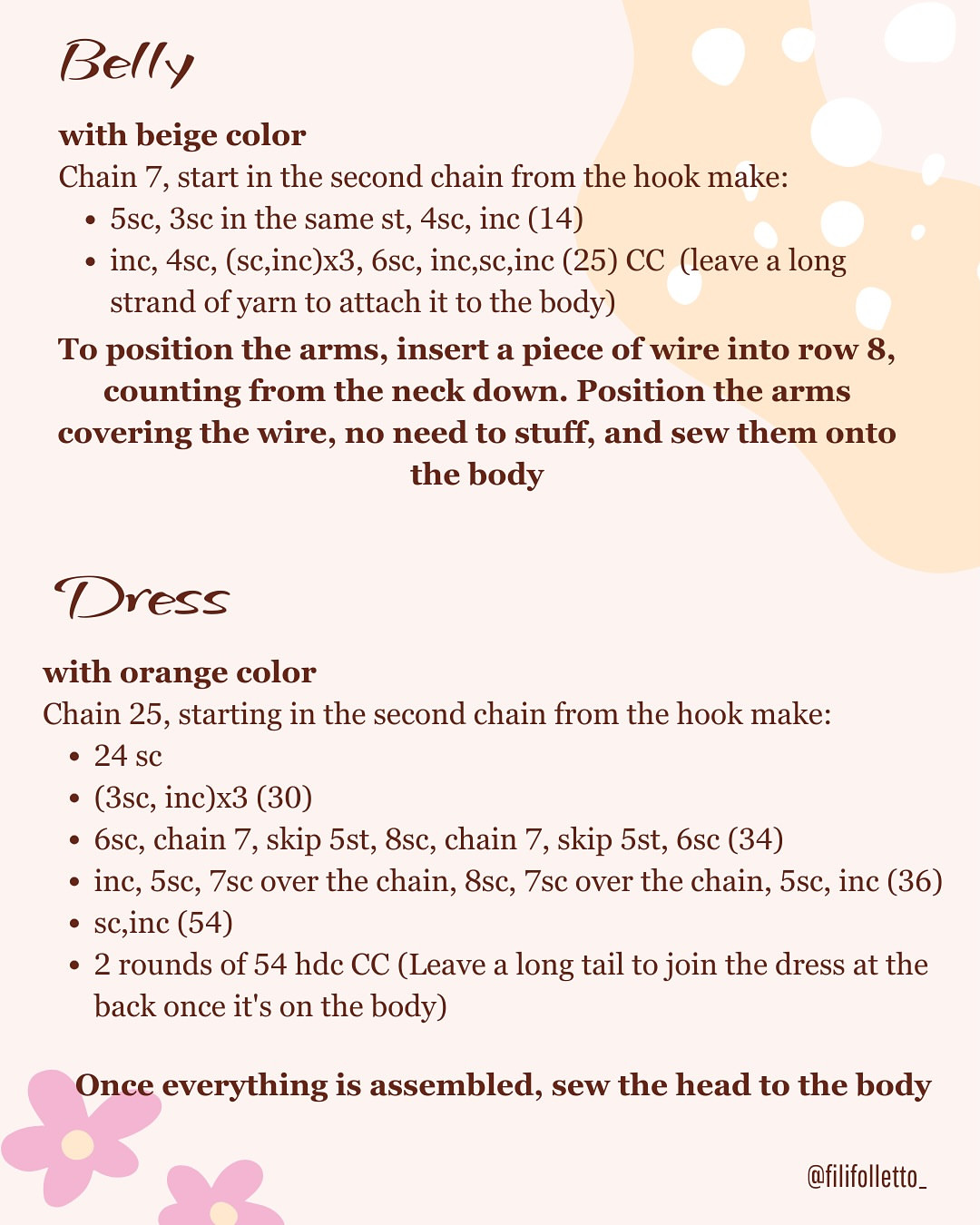 Cute Amigurumi Bear with Flower Free Crochet Pattern