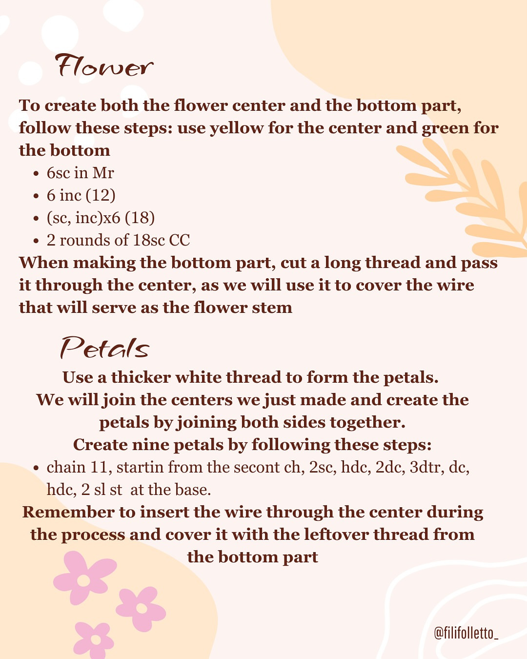 Cute Amigurumi Bear with Flower Free Crochet Pattern