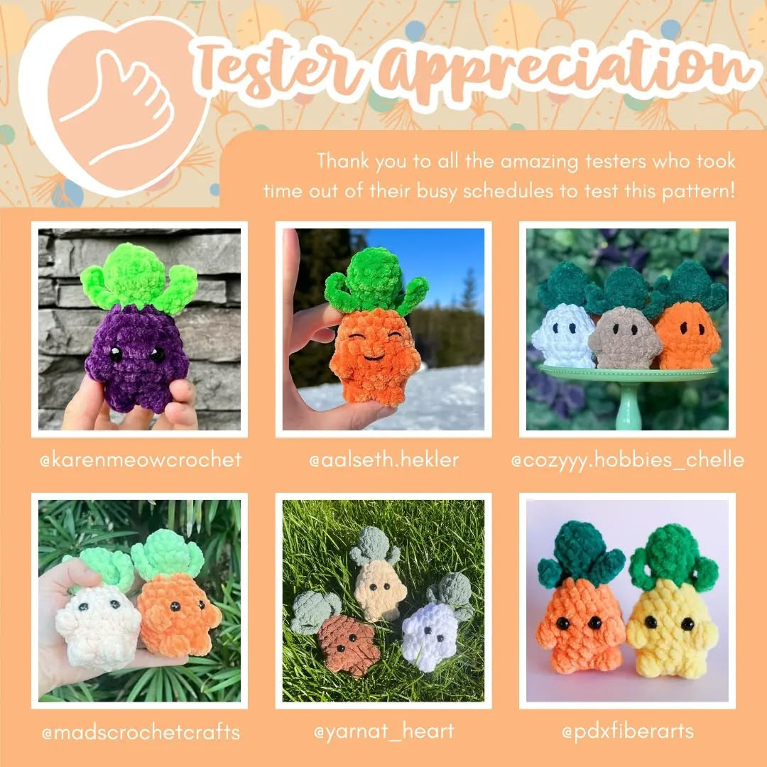 Cute Baby Root Veggies Crochet Pattern for Beginners