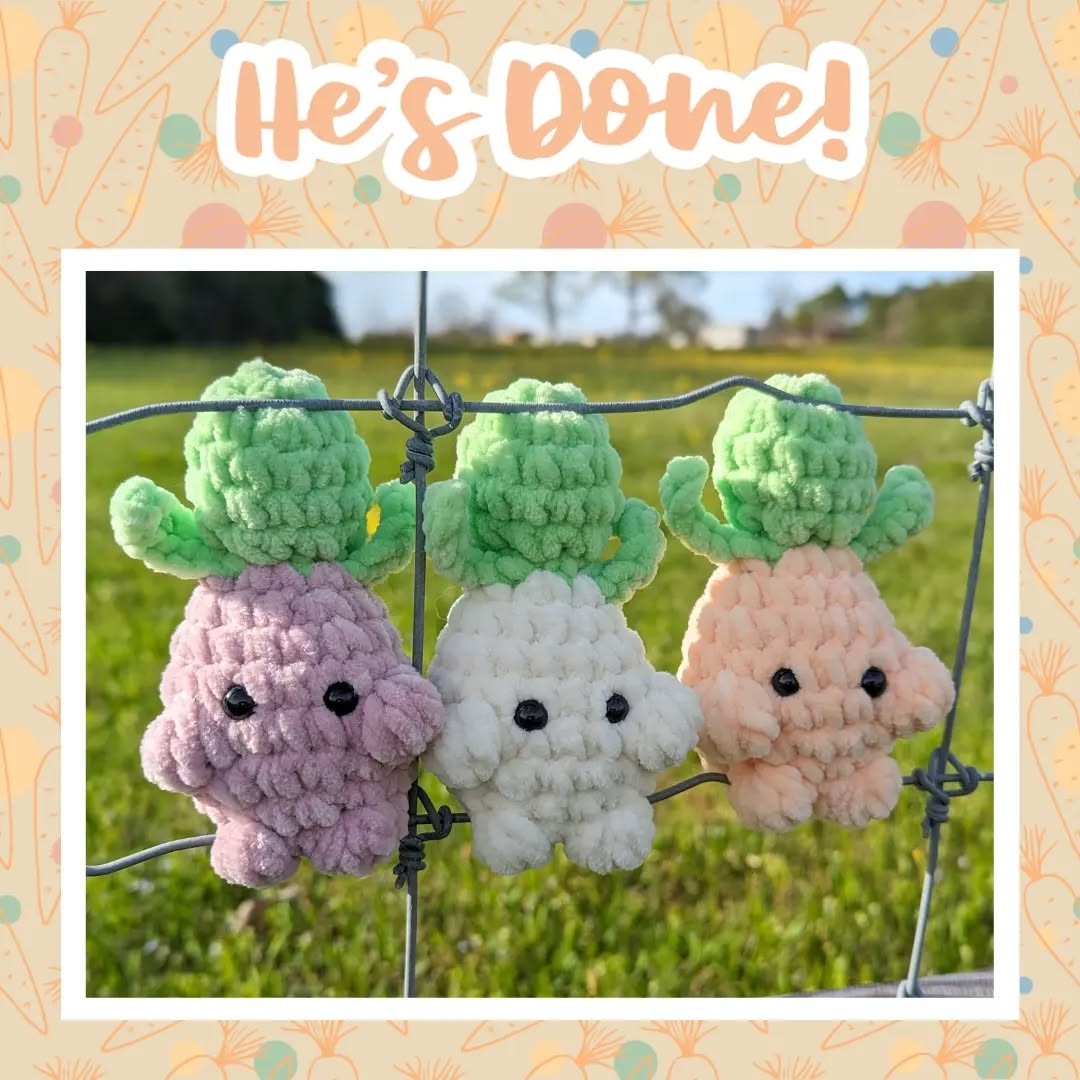 Cute Baby Root Veggies Crochet Pattern for Beginners