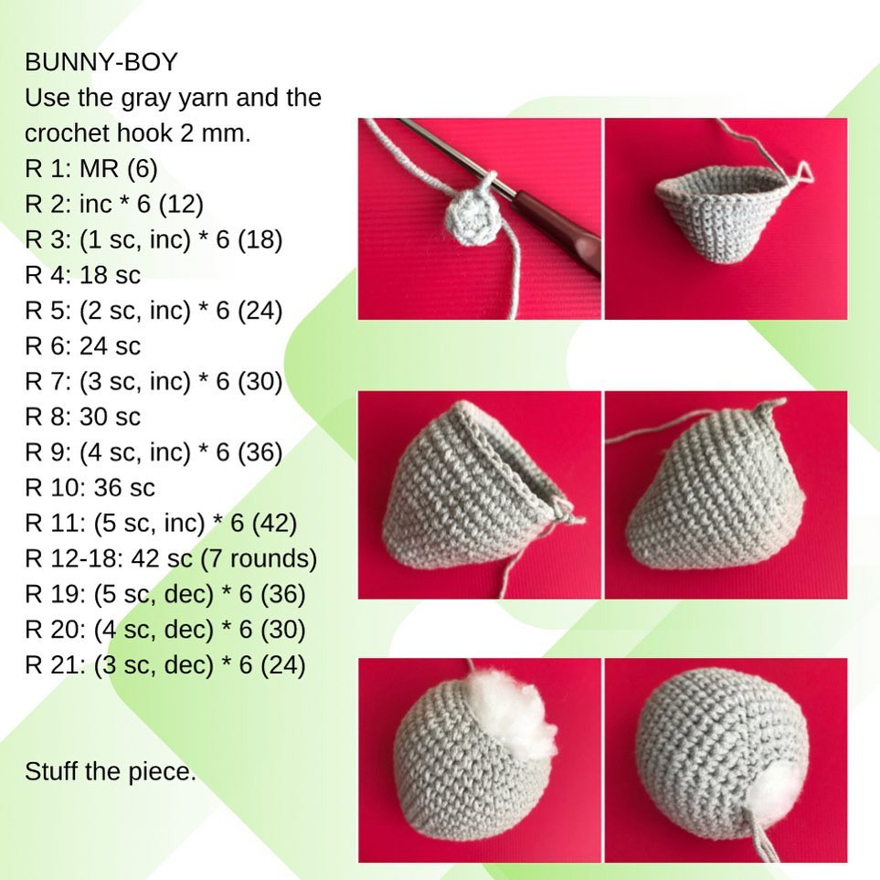 Cute Bunny Amigurumi Crochet Pattern for Beginners