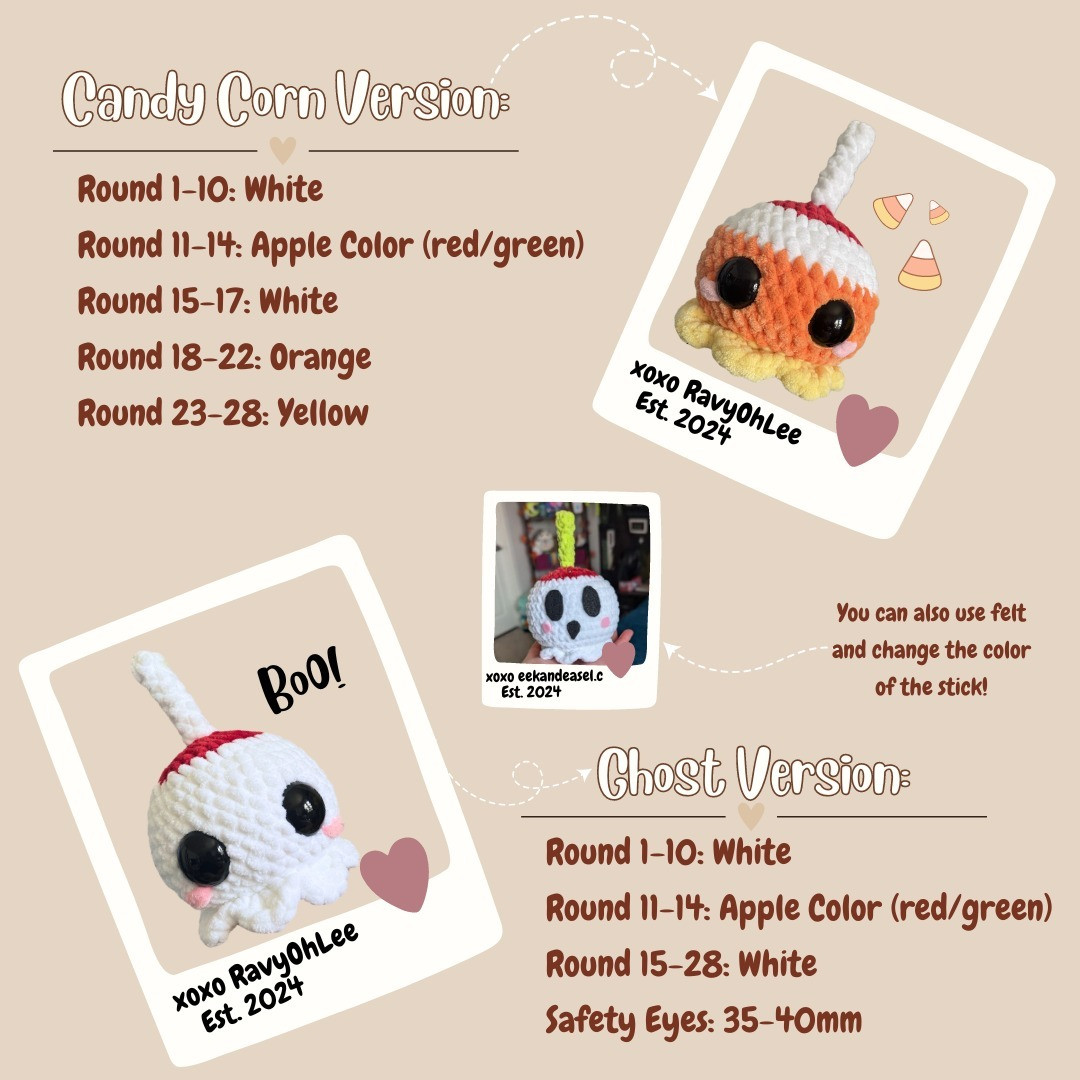 Cute Candy Corn Crochet Mods for Halloween