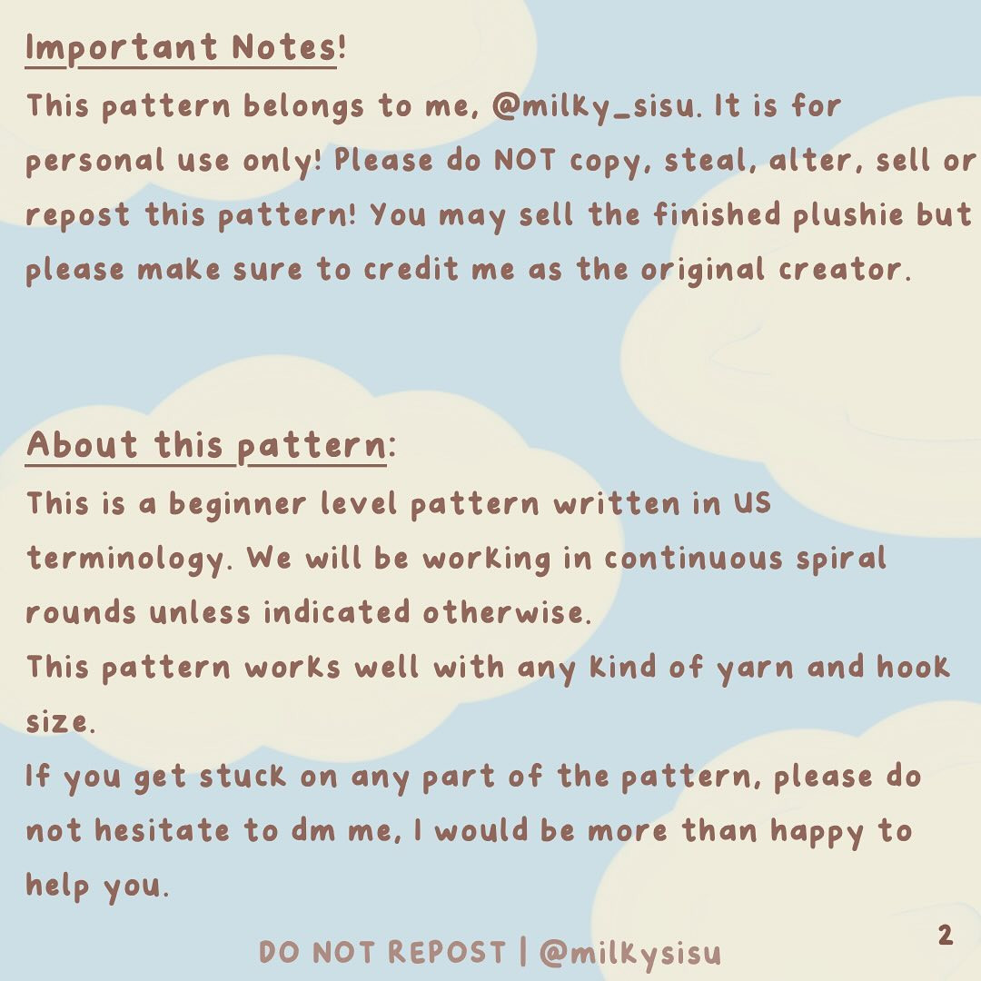 Cute Cat Crochet Pattern Free by Milky Sisu