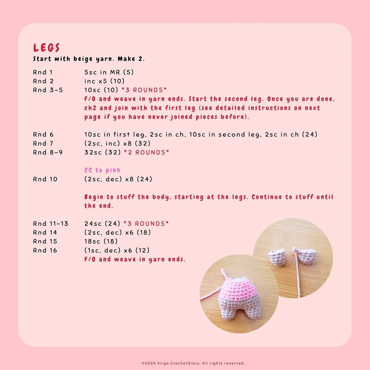 Cute Christmas Mouse Crochet Pattern with Santa Hat