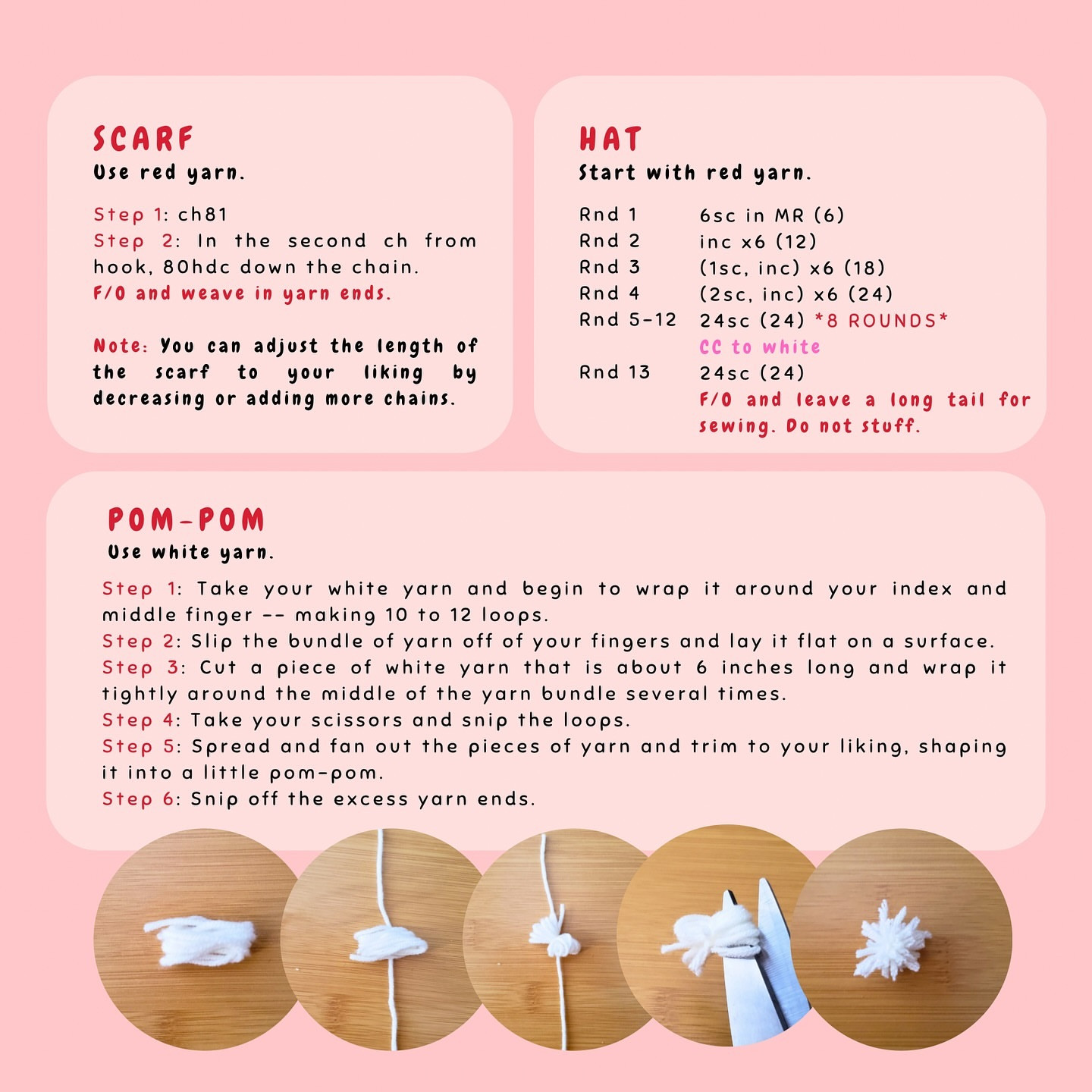 Cute Christmas Mouse Crochet Pattern with Santa Hat