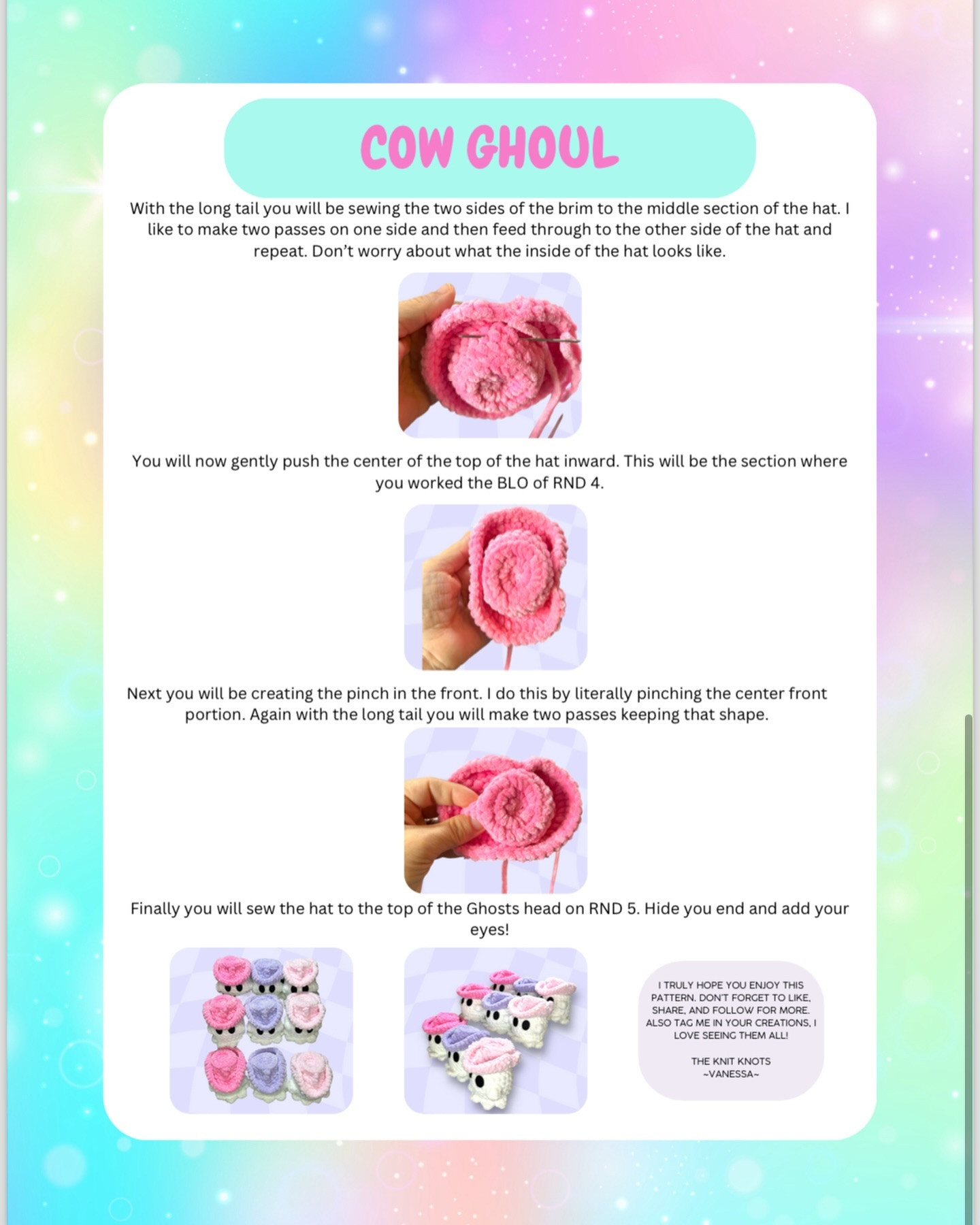 Cute Cow Ghoul Crochet Pattern for Halloween Crafting