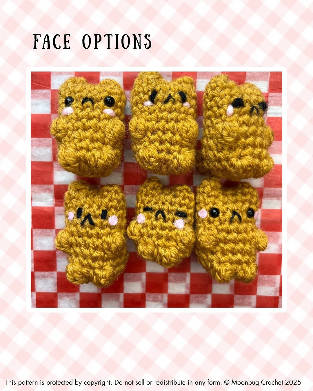 Cute Crochet Bear Faces: Six Adorable Expressions to Choose From
