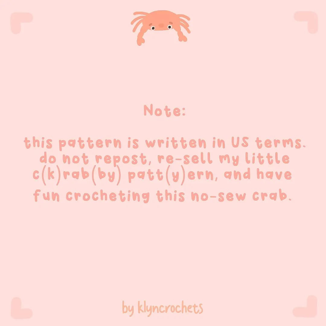 Cute Crochet Crab Pattern for Beginners