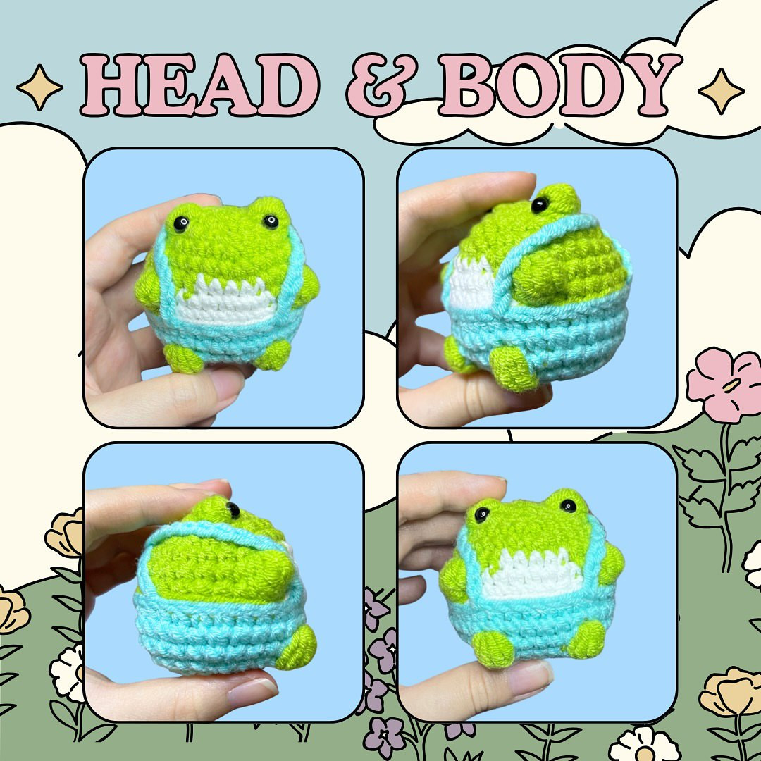 Cute Crochet Frog with Overalls Free Pattern for Beginners