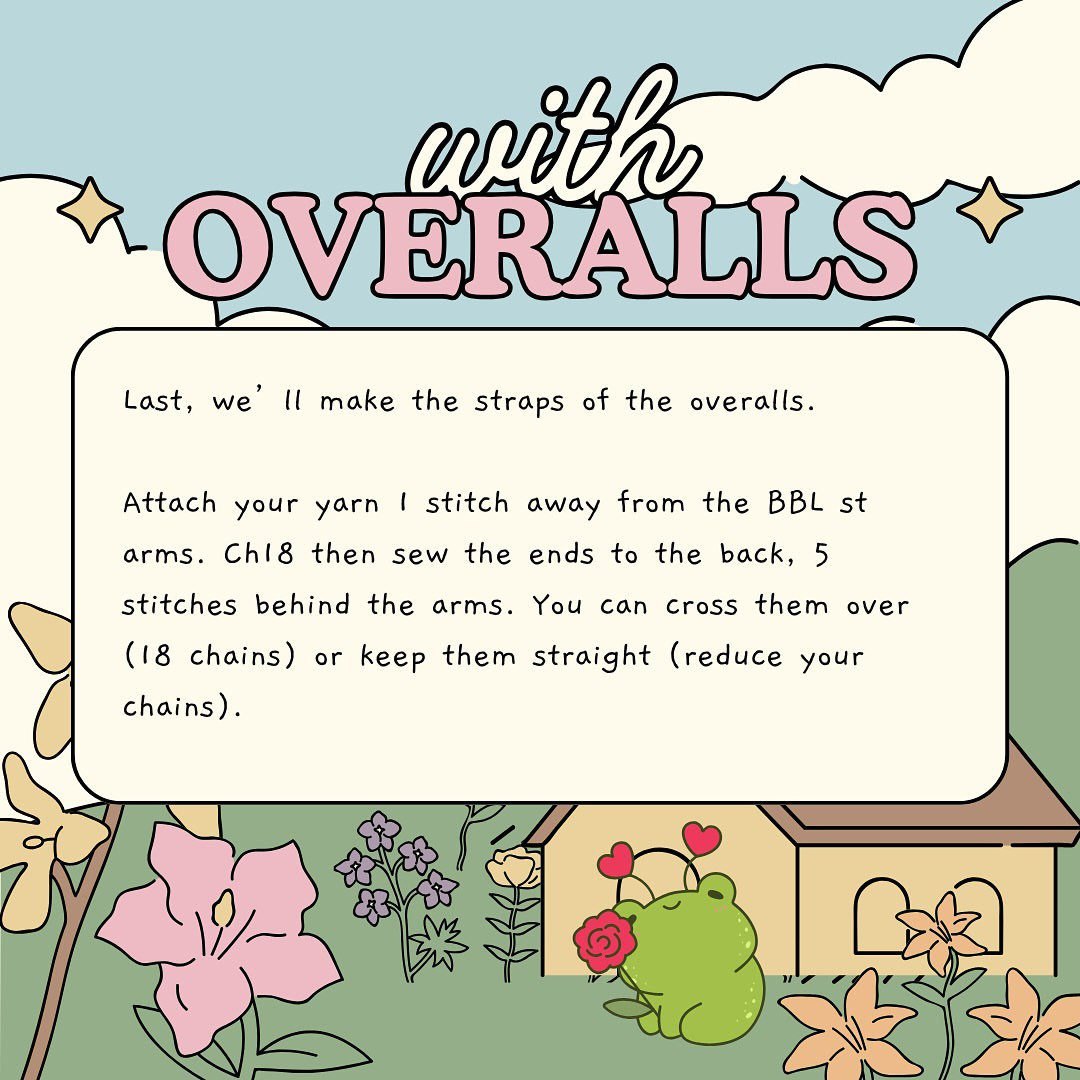 Cute Crochet Frog with Overalls Free Pattern for Beginners