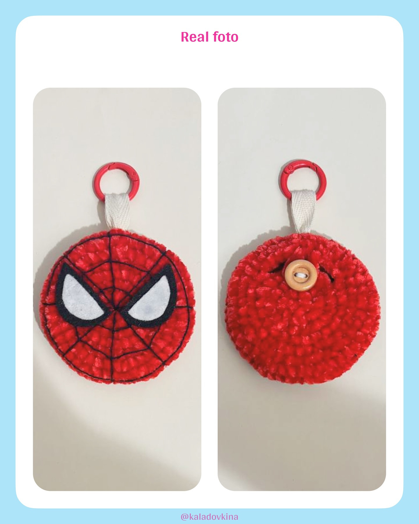 Cute Crochet Keychains Featuring Popular Cartoon Characters and Fruits