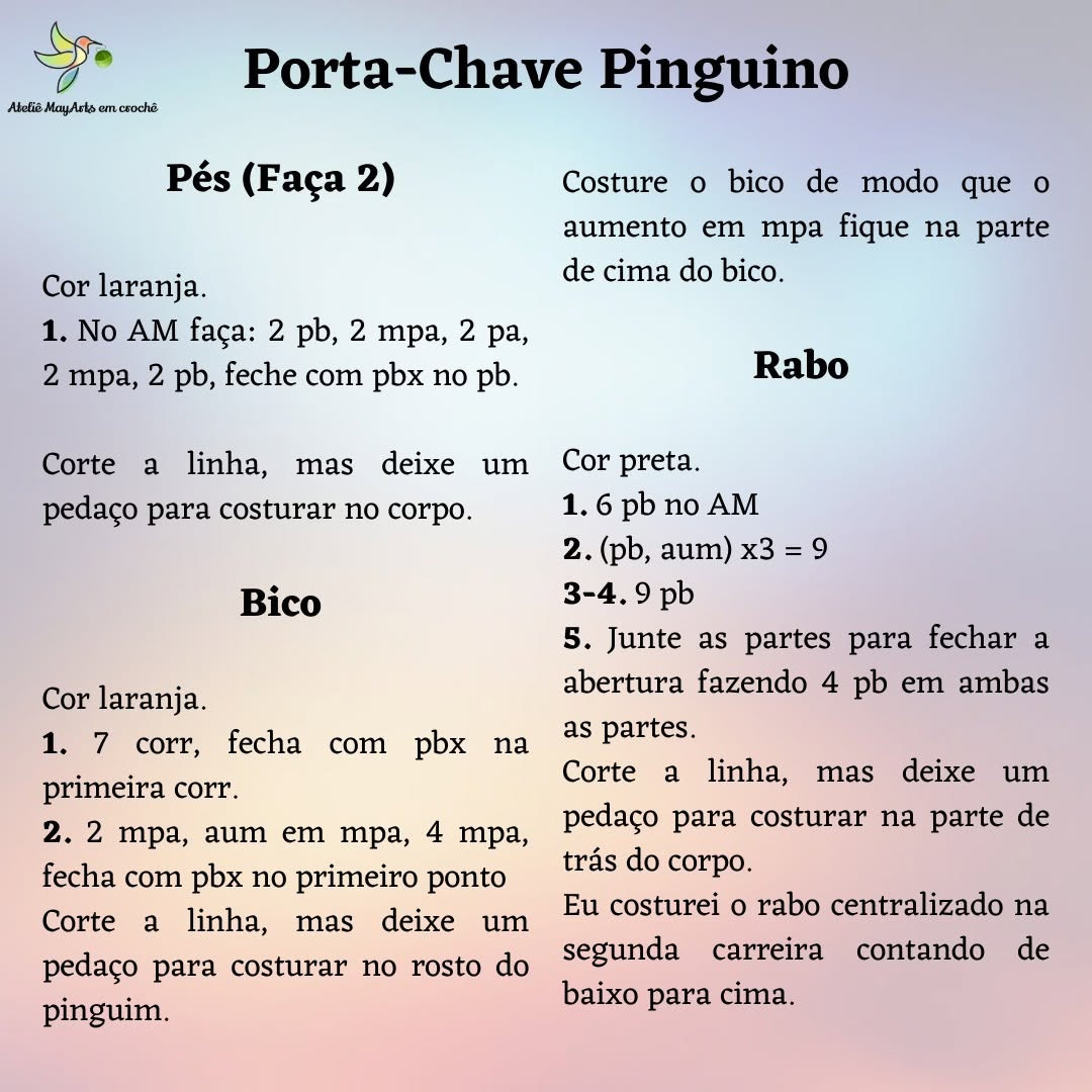 Cute Crochet Penguin Keychain Pattern for Beginners