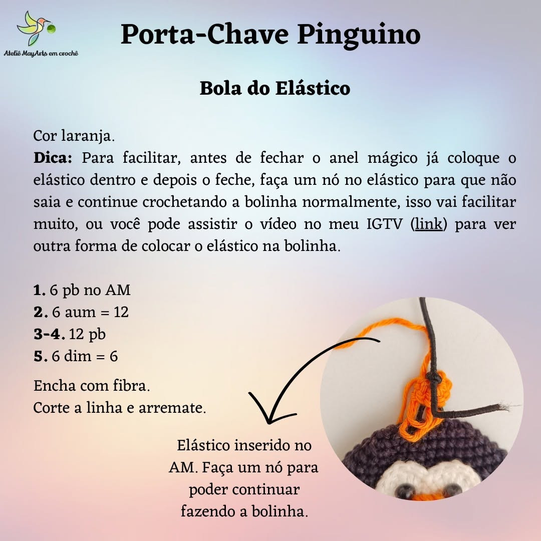 Cute Crochet Penguin Keychain Pattern for Beginners