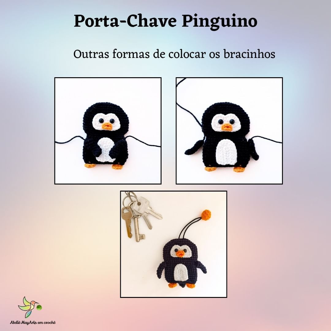 Cute Crochet Penguin Keychain Pattern for Beginners