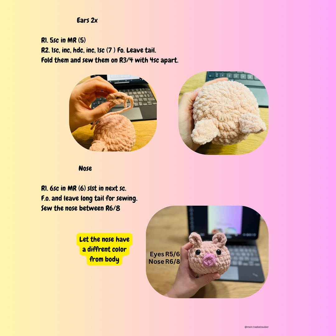 Cute Crochet Pig Pattern: Mr. Bacon and Ms. Krispy Free Tutorial