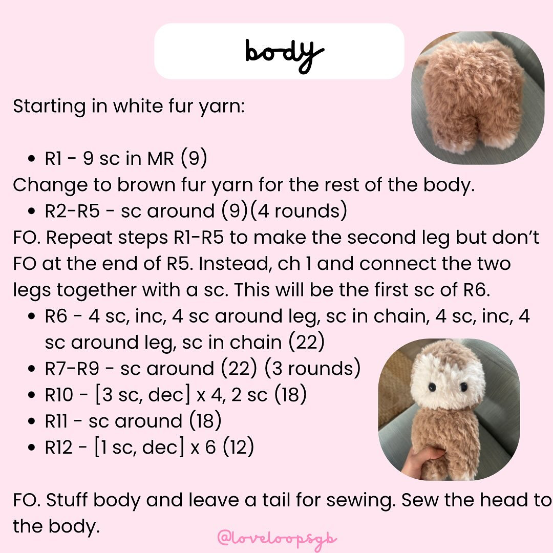 Cute Crochet Plush Monkey Free Pattern Tutorial